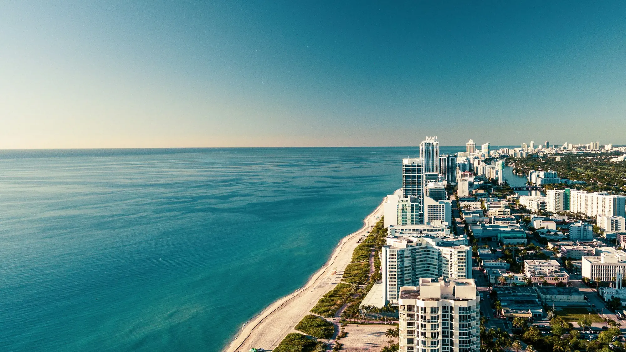 Miami Beach and the Atlantic from the air