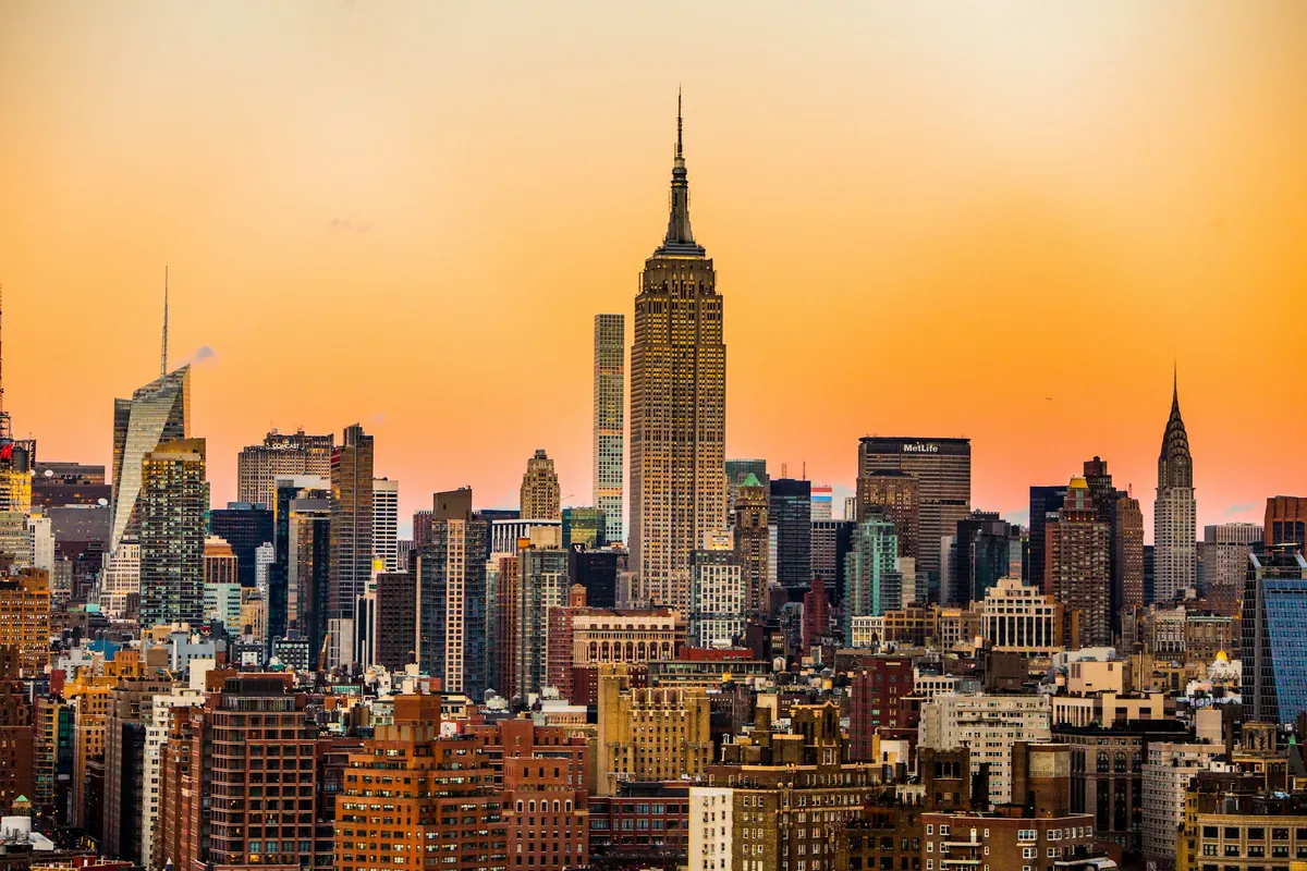 Empire State Building and Midtown at sunset